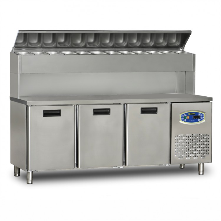 22TBF3S-PY70 3-DOOR HIGH-MOUNTED PIZZA PREPARATION CABINET