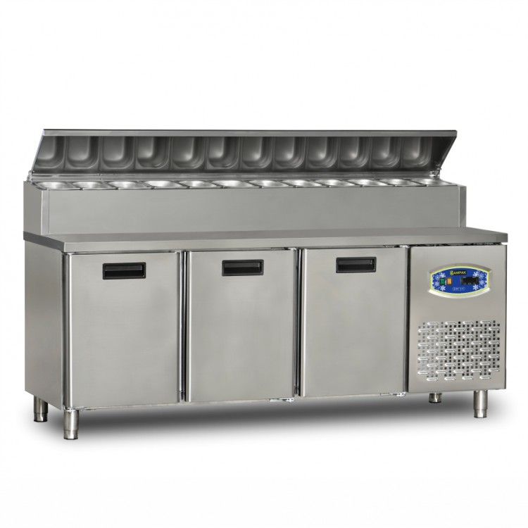 22TBF3S-PA70 3 DOOR LOW MOUNTED PIZZA PREPARATION CABINET