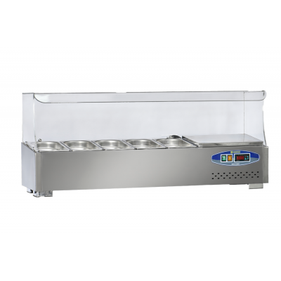22SBS05-12 COOLED COUNTER TOP SALAD BAR 5 BATHTUBS