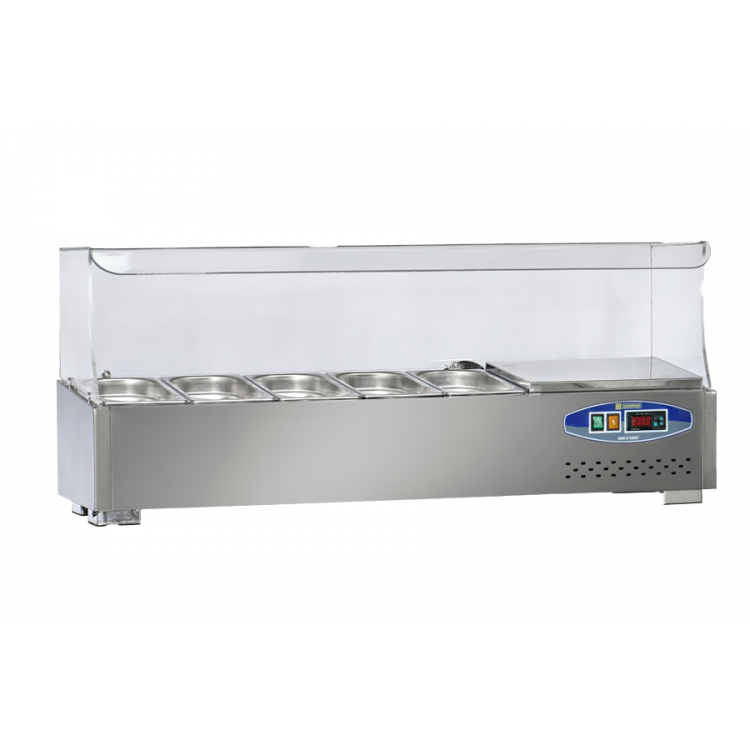 22SBS05-12 COOLED COUNTER TOP SALAD BAR 5 BATHTUBS